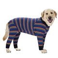 Dog Surgery Recovery Suit Female Male for Dogs After Surgery Medium Large Dogs Onesie Dog Pajamas Pjs Clothes (Navy Stripes, 28 (Chest 26.77 in | Backlength 18.11)) - color: Navy stripes, size: 28 (Chest 26.77 in | Backlength 18.11)