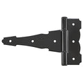 National Hardware Ornamental T-Hinge, 6 in, Hot-Rolled Steel, Black | Decorative Profile Dresses Up Sheds, Cabinets and Garden Gates; WeatherGuard Finish Resists Rust - size: 6 Inch