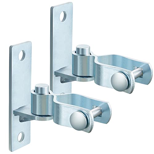 4 Pcs 1-3/8" Heavy Duty Wall Mount Gate Hinge Chain Link Gate Hinge with 5/8'' Pin Pipe Fence Pressed Steel Chain Link Fence Frame Outdoor Hardware