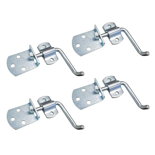 4 Pack Straight Security Latches for Wood and Metal Stakes - Secure Stake Body, Trailer, Tie Downs Straight - size: Set of 4
