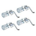 4 Pack Straight Security Latches for Wood and Metal Stakes - Secure Stake Body, Trailer, Tie Downs Straight - size: Set of 4