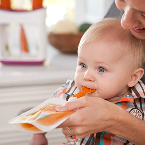 Infantino Squeeze Station, Fills 3 Pouches at Once, Purple | Baby food maker & pouch filler, Easy to use, Dishwasher safe, Homemade baby food essential - style: Squeeze Station Purple