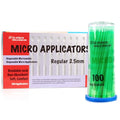 2.5mm Green 400pcs Micro Brush Micro Applicators Brushes Fine Microswabs Regular - size: 2.5mm Green
