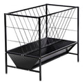 Pasture Hay Feeder 45 Gallon for Farms | Hay Grain Livestock Feeder with 24 Gallon Feed Pan, Livestock Feeding Trough, Feeding Goats, Calves, Cow, Horse