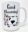 Cow Mug Cute Coffee Mugs Funny Good Mooorning Ceramic Udderly Cows Cup Cow Lover Coffee Mug | 15 oz