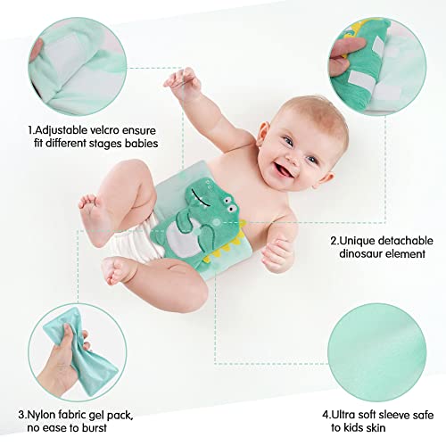 Hilph 2 Pack Hilph Baby Colic Gas Upset Stomach Relief, Heated Tummy Wrap | for Newborns, Infants and Fussy, Belly Relief, Soothing Warmth, 2 Gel Packs Included, Baby Heating Pad Swaddling Belt