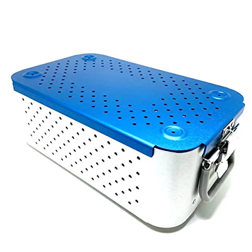 Instrument Sterilization Tray Box with Silicone mat 300mm*180mm*110mm Disinfection Sterilization ultrasonic Basket case ultrasonic Cleaning Washing Sterilization Trays opthalmic ENT