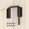 Upgraded Sliding Door Loop Lock, Gate Latches, Black | 90/180 Degree Patio-Security U-Bolt Latch Lock for Barn Door, Closet, Fence, Window, Multi-Angle, Aluminum Alloy - color: Black-1PC