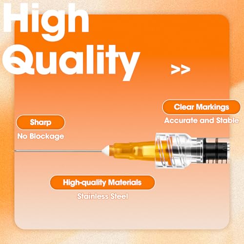 1mL/cc Disposable Luer Lock Syringe 25G 1 inch for Lab Use, Individually Wrapped,Pack of 50 - style: 1ml-25G-1" (Luer Lock)