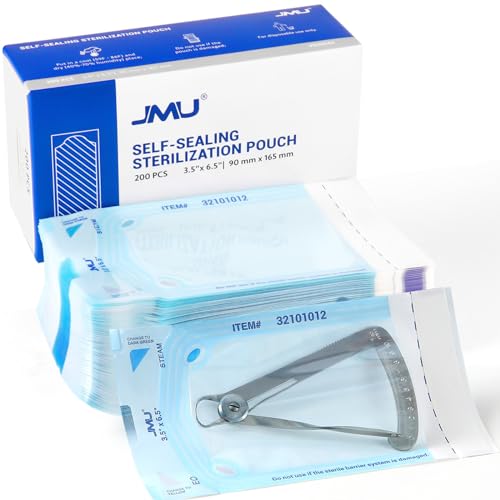 JMU 200 Self Sealing Sterilization Pouch 3.5" x 6.5" for Dental - size: 3-1/2" x 6-1/2"