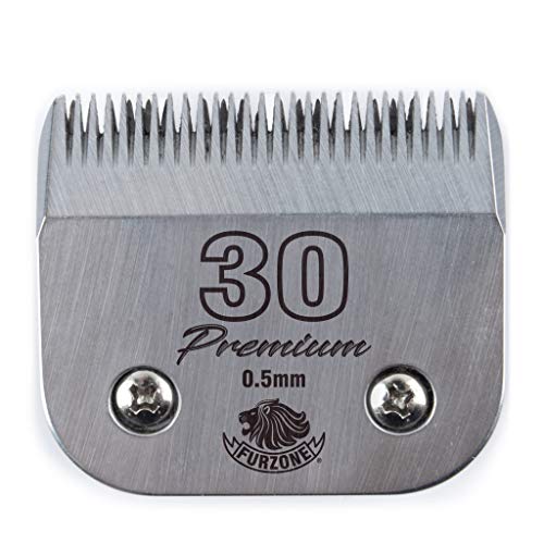 FURZONE 30 Blades for Dog Grooming, Size 30 1/50" Dog Clipper Blade, Made of Extra Durable Japanese Steel, Compatible with Most Andis, Oster, Wahl A5 Clippers - size: 30