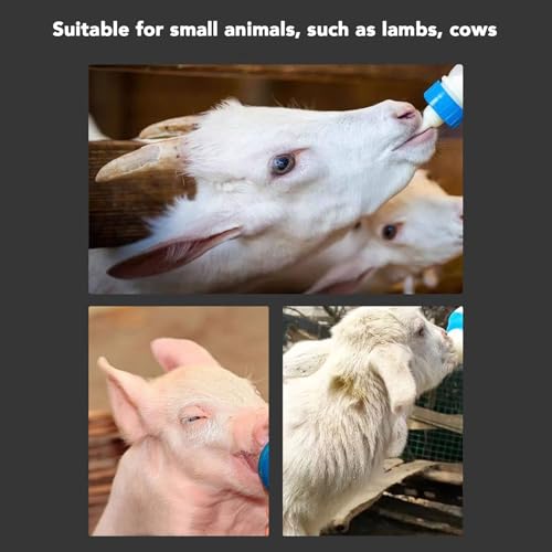 Lamb Feeding Bucket, Piglet Feeding Bottle with 6 Nipples, Livestock Milk Jug for Farm Animal Goat Lambs Dog