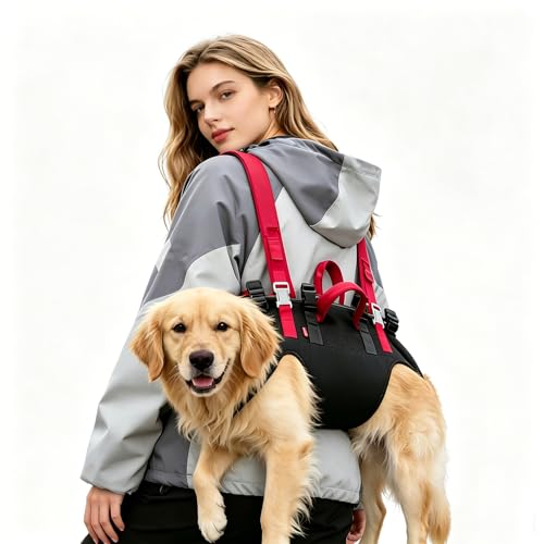 Wakytu Dog Emergency Rescue Sling - Lightweight Packable Lift Harness | with Handle - Safe Transport for Small Medium Dogs - Ideal for Hiking Skiing（22-33lbs） - size: XL（22-33lbs）