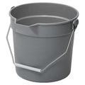 Winco 10 qt Gray Heavy-Duty Plastic Bucket/Utility Pail with Pour Spout | Dishwasher safe, BPA-free, Heavy-duty, Drip-free pour spout, Capacity markings