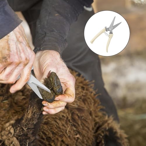 Goat Hoof Trimmers, Stainless Steel Hoof Trimming Tool with Spring Shears Sheep Nail Clippers for Pig, Horse, Livestock
