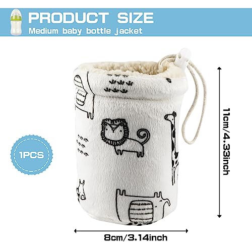 Baby Bottle Sleeve Infant Milk Bottle Pouch Thermal Cover Washable Anti Drop Baby Feeding Bottle Holder Glass Nursery Bottles Insulator Cover (Medium,for 240ml bottles)