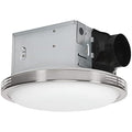 Homewerks 7105-07 Bathroom Fan with LED Light Ceiling Mount Exhaust Ventilation Silent 2.5 Sones 100 CFM, Decorative Brushed Nickel Trim - color: 100 CFM Brushed Nickel