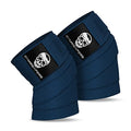 Gymreapers Knee Wraps for Squats and Powerlifting 72 Inch Compression Wraps with Strap for Men & Women Weightlifting Support - color: Navy