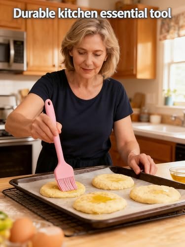 Silicone Basting Brush Set, Heat Resistant 446°F, 3-Pack | Silicone, BPA-free, steel core, non-stick, dishwasher safe, 446°F, for BBQ, baking, sauces, butter, even coating