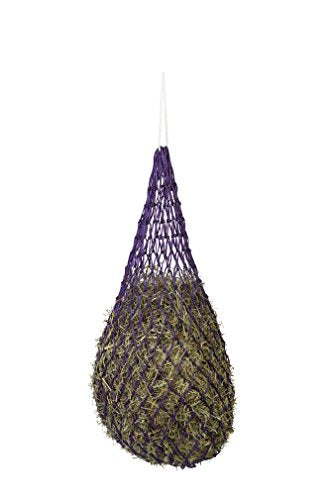 Weaver Equine Slow Feed Hay Net, 36” Small Hole Synthetic Rope Horse Hay Feeder for Slower Feeding, Ideal Horse Hay Net for Horse or Goat Shows - color: Purple