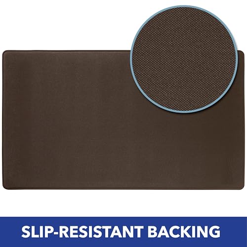 Cozy Living Anti-Fatigue Kitchen Mat, Modern Farmhouse 17.5"x55" - color: Grey/Beige, size: 18"L x 18"W x 0.5"Th