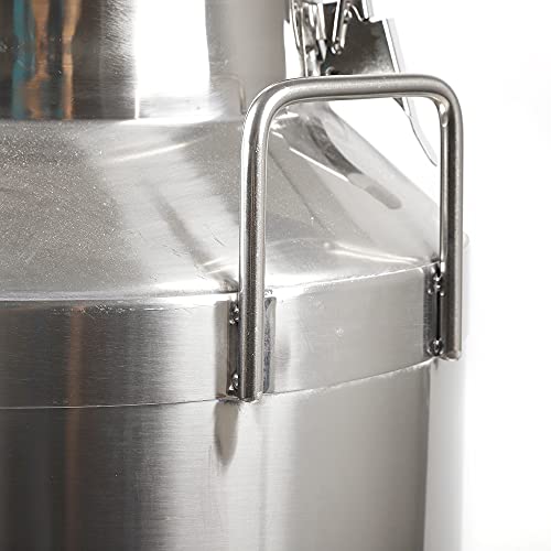 1 mm Thickened Stainless Steel Milk Can Large Liquid Container Storage,Stainless Steel Milk Bucket With Sealing Lid and Carry Handle,for Wine, Oil Storage Transport (60L/15.9 Gal) - size: 60L/15.9 Gal