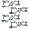 VIVIDA 1-3/8" x 2-3/8" Chain Link Fence Gate Hinge Kit, 4 Pack | Chain Link Fence Hardware, Galvanized Steel, For 1-3/8" x 2-3/8" OD Pipe, Bolts & Nuts Included - color: Silver (4 Set), size: 1-3/8" x 2-3/8"