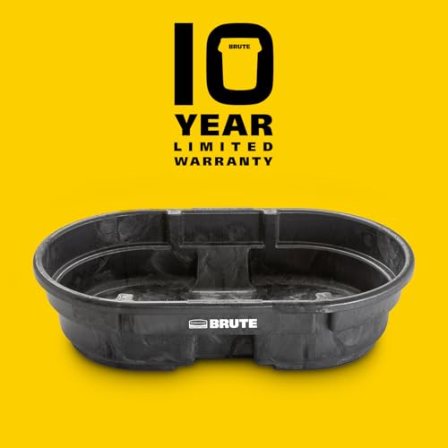 Rubbermaid Commercial Products Stock Tank, 50-Gallons, Structural Foam, Heavy Duty Container, for Livestock/Animal/Cattle Feed & Water, Outdoor Homemade Pool/Hot Tub/Bathtub, & Pet Cleaning/Dog Wash - size: 50 Gallon
