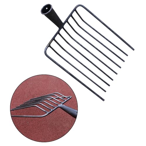 Metal Fork Head Manure Fork Replacement Head Agricultural Steel Pitchfork Fork Head for Gardening Lawns for Horse Stall Picking up 9 Teeth - color: 9 Teeth