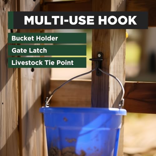 SCENIC ROAD Bucket Hook & Gate Latch 5-6 Gallon Heavy Duty (Pack of 6) - size: Pack of 6
