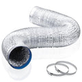 Wathai 4 Inch Flexible Dryer Vent Hose 10ft Ducting Kit for Tight Spaces | for Tight Spaces Crush-Resistant Exhaust Hose with 2 Clamps, Ventilation Duct for Dryer and HVAC Systems - style: 4Inch Duct 10FT