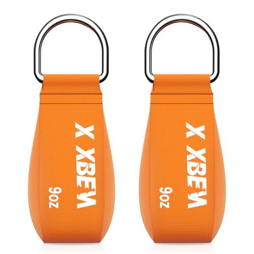 X XBEN Arborist Throw Line Kit with Slick Rope, Throw Weight, Reflective Storage Bag, Suit for Tree Cutting,Camping, Trimming, Hanging Swing, Forestry Tree Gear for Low and High Limb Throwing - size: 2Pcs of 9Oz Throw Weight Bag