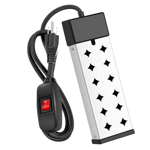 Immersion Water Heater Electric, Fast Heating Portable Water Heater with 304 Stainless Steel, Anti Dry Burn Protection and Adjustable Thermostat, Fast Heating for Bathtubs, Buckets, 120V