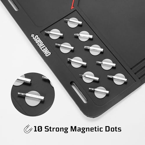 OneTigris Gun Cleaning Mat, Gun Mat | Rifle Pistol Gun Mat, with 10 Magnetic Dots, Non-Slip, Oil Resistant - color: Black, size: Small