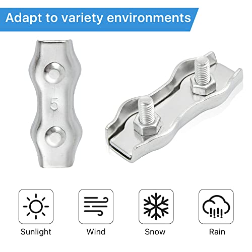M5 Poly Rope Connectors, 30 Pcs Poly Rope Fence with Sleeve Tool for Electric Fences Wires, Electric Fence Rope Connection