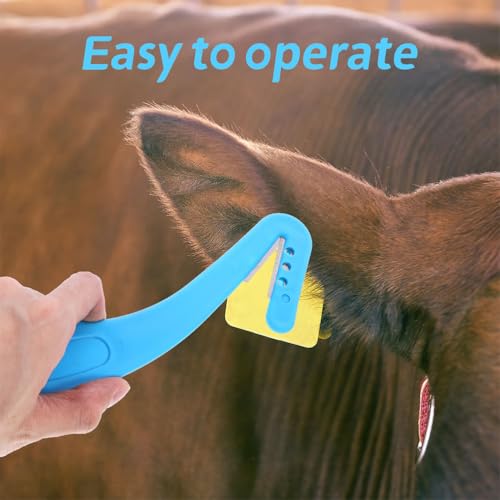 VANZACK 2pcs Livestock Ear Removing Tool Ear Skin Magnet Cutter for Cattle Cow Goat Sheep Pig