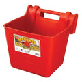 Little Giant® Plastic Hook Over Feeder | Mountable Livestock & Pet Feed Bucket | Horse Feed Bucket | Made in USA | 15 Quarts | Red - color: Red, size: 15 Quart