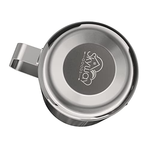 Milk Frothing Pitcher 20oz — Stainless Steel Latte Art Cup | 600ml capacity, internal measurement marks, and narrow pour spout for home espresso, cappuccino, and lattes.