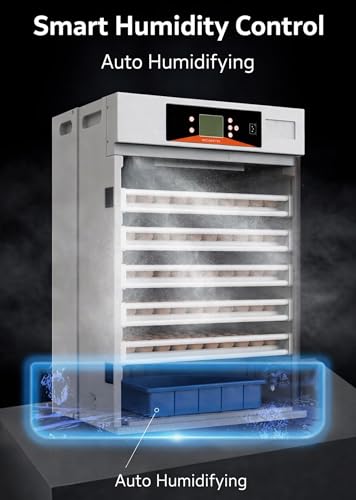 1000 Egg Commercial Cabinet Incubator with Auto Egg Turning, Precise Temperature & Humidity Control, Large Poultry Incubator for Chicken, Duck, Goose & Quail Eggs, Ideal for Large Farms