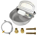 Automatic Animal Drinking Horse Water Bowl Stainless-Steel Livestock Waterer with Float Valve, Large Capacity Outdoor Trough for Dogs Horse Goat Pig Cow