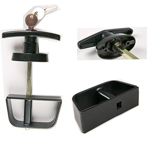 6½" T-Handle Shed Door Lock Handle with Lock Keyed Alike Garage t Handle Shed Latch Hardware Locking Handle 6.5" T-Handle Lock with 4 Keys & Allen Wrench 1kit - size: 6½" T-Handle Lock 1kit