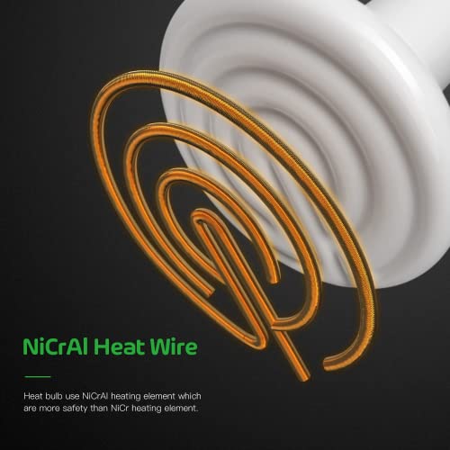 Simple Deluxe Ceramic Heat Emitter 100W 4-Pack Reptile Heat Lamp Bulb No Light Emitting Brooder Coop Heater for Amphibian Pet Snake Turtle & Incubating Chicken, No Harm, Color White - size: 4 Pack, style: White