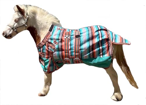 CHALLENGER 1200D Miniature Weanling Donkey Pony Horse Foal Winter Blanket - color: Fiesta Serape, size: 56 Inches