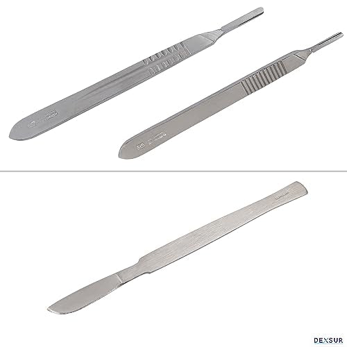 Stainless Steel Dissection Kit for Biology Lab & Anatomy - Scalpel Knife Set for Medical & Veterinary Students, KIT5-12 Pcs - style: KIT5 - 12 Pcs