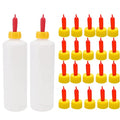 Goat Nipple and Bottles Set for Feeding Sheep Goat Lamb Puppy | 25 Pieces Small Animal Milk Drink Pritchard Nipple 2 Pieces 400 ml Lamb Feeding Bottle Kit - color: White 25