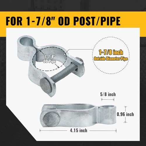 VIVIDA 1-7/8" Chain Link Fence Female Gate Hinge, Pipe Gate Hinge, 2 PCS | Galvanized Steel, For 1-7/8" OD Post, Chain Link Fence Hardware - size: 1-7/8" (2 PCS)