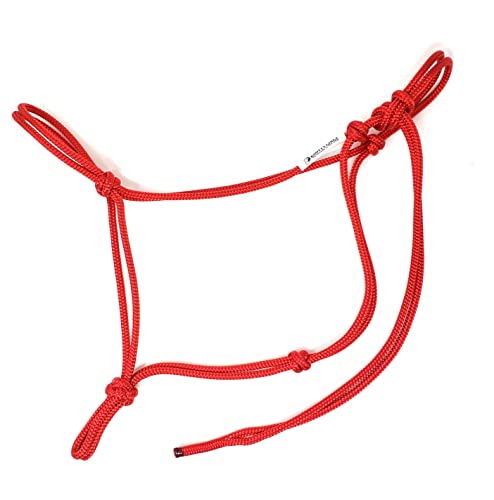 Soft 2 Knot Horse Halter - color: Red, size: Large