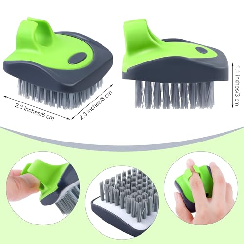 Aodaer Vegetable Brush Potato Scrubber Brush Silicone Hard and Soft Side Fruit Cleaning Tools for Delicate or Tough-Skinned Vegetables - color: Green