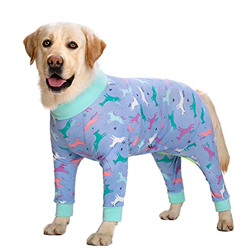 Dog Surgery Recovery Suit Female Male for Dogs After Surgery Medium Large Dogs Onesie Dog Pajamas Pjs Clothes (Purple, 30 (Chest 29.92 in | Backlength 19.69 in)) - color: Purple, size: 30 (Chest 29.92 in | Backlength 19.69 in)