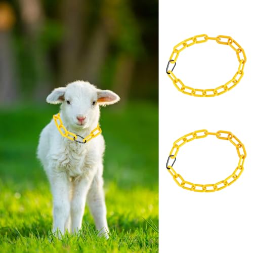 10FT Breakaway Livestock Goat Collars, Adjustable Plastic Chain Halter for Sheep, Goat Show Collars, Anti-Choke Collars with Quick Release Links for Goats, Sheep, Alpacas, Cows